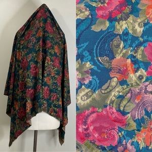 90’s FLORAL PAISLEY PATTERNED POLYESTER BLEND FABRIC